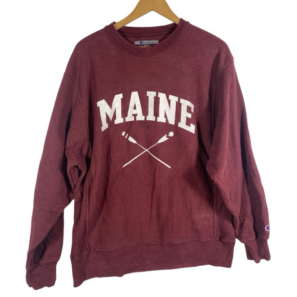 Maine Sweatshirt Champion Reverse Weave Size Medium Mens Womens Vintage College - Picture 1 of 8